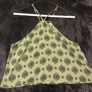 Green crop top